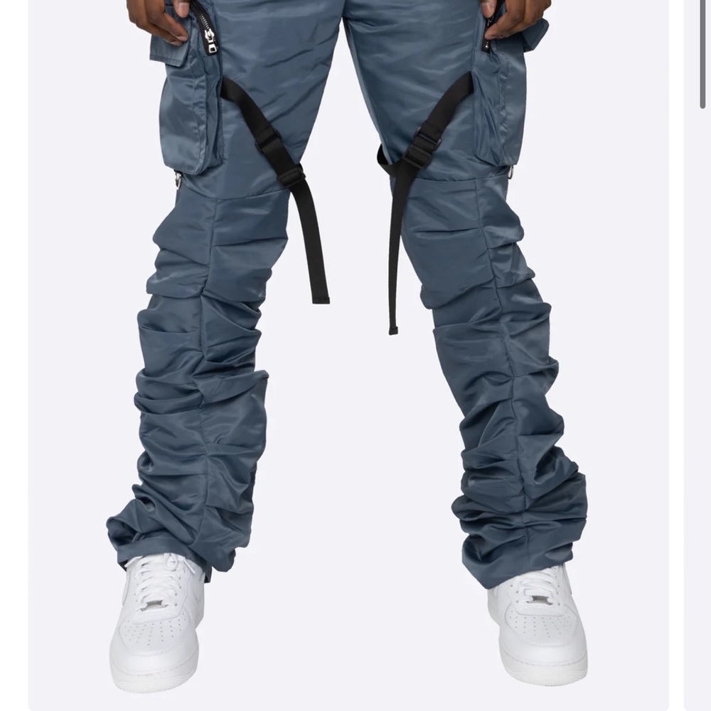 EPTM STACKED FLARE CARGO 2.0-STEEL BLUE